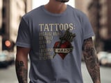 Adulting Is Hard Tattoo T Shirt, National Tattoo Day Shirt, Tattoo Machine Heart Tee, Funny Tattoo Lover Gift, Tattoo Artist Apparel thumbnail 3