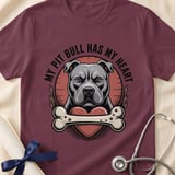 My Pit Bull Has My Heart Tee | Pit Bull Lover Shirt | Pittie Mom Gift | Dog Lover Apparel thumbnail 15