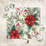 Watercolor Poinsettia Tumbler, Floral Digital Paper, Christmas Tumbler Design, Junk Journal Pages, Scrapbooking Paper, Printable PNG thumbnail 12