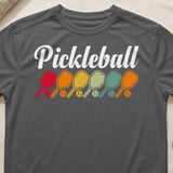 Pickleball Sport-Tek Performance Tee, Pickleball, Court Apparel Retro Paddle Graphic Athletic Shirt thumbnail 8