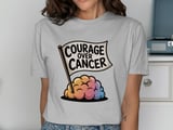 Cancer fighting t-shirt, Courage Over Cancer Tee, Cancer Shirt, Support Cancer Awareness, Cancer Survivor Shirt, Graphic T-Shirt thumbnail 6