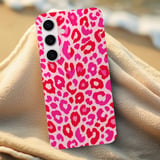 Pink Leopard Tough Phone Case, Hot Pink Cheetah Print Aesthetic Cover, Trendy Y2K Preppy Animal Pattern Gift for Her, Bold Cute Phone Shell thumbnail 6