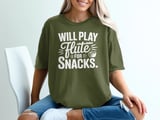 Will Play Flute For Snacks Graphic Tee thumbnail 2