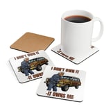Grand Wagoneer Corkwood Coaster Set, The Waggy Coasters, Car Lover Gift, Classic Cars, Funny Car Coaster, Man Cave Decor, Auto Enthusiast thumbnail 3