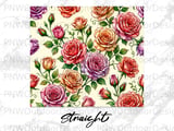 Vintage Rose Tumbler Wrap PNG | Floral Sublimation Design for 20oz Skinny Tumbler | Seamless Digital Download with Free Car Coaster PNGs thumbnail 13