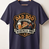 Dad Bod Powered By Beer Pizza BBQ T-Shirt, Funny Father's Day Gift, Husband Birthday Shirt, Grill Master Apparel thumbnail 1
