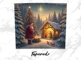 Christmas Nativity 20oz Tumbler Wrap: Winter Scene, Santa Claus, Religious Design thumbnail 5