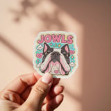 Boston Terrier Jowls T Shirt Graphic Cartoon Dog Face Illustration With Pink Lettering Artwork thumbnail 3