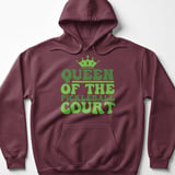 Pickleball Gildan Fleece Hoodie, Queen of the Pickleball Court, Retro Athletic Winter Court Pullover thumbnail 3