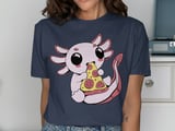 Kawaii Axolotl Pizza Lover T-Shirt thumbnail 9