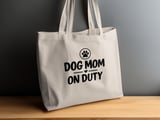 Dog Mom On Duty Tote Bag thumbnail 2