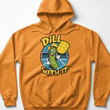 Pickleball Gildan Fleece Hoodie, Dill With It Funny Pickleball Character, Cozy Winter Court Pullover thumbnail 9