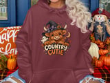 Highland Cow Halloween Sweatshirt Hoodie, Country Cutie Witch Cow Fall Tote Bag, Cute Ghost Pumpkin Autumn Graphic Spooky Season Gift thumbnail 10