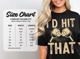Pickleball Comfort Colors Shirt, I'd Hit That, Funny Retro Paddle Graphic Apparel, Vintage Graphic Tee thumbnail 14