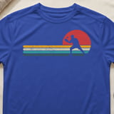 Pickleball Sport-Tek Performance Tee, Retro Sunset Player Silhouette Graphic, Vintage Athletic Court Apparel thumbnail 7