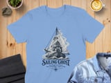 Sailing Ghost Crewneck Sweatshirts Vintage Maritime Sailor Boat Fair Wind Foul Omen Graphic Print thumbnail 2