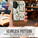 Southwest Cactus Pattern Digital Art thumbnail 2