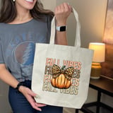 Fall Vibes Pumpkin Bow Tote Bag thumbnail 7