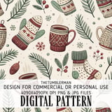 Festive Hygge Winter Digital Pattern Size Bundle Png thumbnail 2