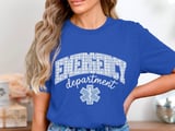 Emergency Department Gingham ER Nurse T-Shirt: Paramedic Star of Life thumbnail 5