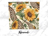 Sunflower Leopard 20oz Tumbler Wrap PNG, Leopard Print Tumbler Design, Floral Tumbler Sublimation, Leopard Tumbler, Tumbler Design thumbnail 5