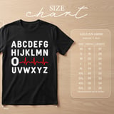 PQRST Heartbeat Alphabet Tee thumbnail 6
