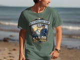 US Coast Guard Sailor T-Shirt, Patriotic Military USCG Veteran Gift, Female Service Member Apparel, Honor Respect Duty Tee thumbnail 2