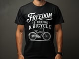 Freedom Is Riding a Bicycle | Beach Cruiser T-Shirt thumbnail 1