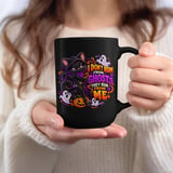 I Dont Run From Ghosts Black Cat Mug thumbnail 18