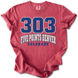 303 Five Points Denver CO Tee thumbnail 5