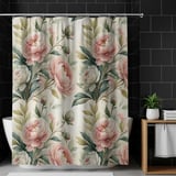 Blush Peony Garden Shower Curtain thumbnail 10