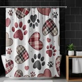 Digital Bundle Pattern, Hearts and Paw Prints, Seamless Pattern, Valentine Sublimation Design, Pet Lover, PNG, JPG, Digital Paper, Fabric thumbnail 12