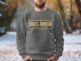 Male Teacher Shirt Vintage Coach Hoodie Sweatshirt Retro Sports PE Teacher Gift Collegiate Athletic Graphic Apparel for Male Educator thumbnail 2