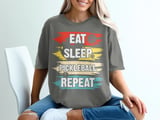 Pickleball Comfort Colors Shirt, Eat Sleep Pickleball Repeat Design, Retro Court Aesthetic Vintage Graphic Tee thumbnail 5