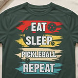 Pickleball Sport-Tek Performance Tee, Eat Sleep Pickleball Repeat, Moisture-Wicking Athletic Court Apparel thumbnail 5