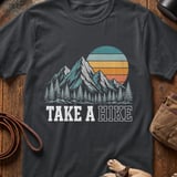 Retro Take A Hike Mountain Sunset T-Shirt thumbnail 1