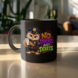 No Tricks Just Tickets Police Owl Mug thumbnail 10