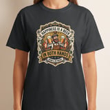 Happiness Is A Beer In Both Hands T-Shirt, Funny Drinking Tee, Craft Beer Lover Gift, Vintage Pub Style Graphic Shirt, Oktoberfest Apparel thumbnail 1