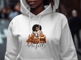 Fall Sweatshirt Hoodie: Black Woman, Books, Autumn Leaves Design, Cozy thumbnail 6