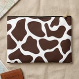 Cute Cow Print Laptop Sleeve, Brown White Spotted Bovine Aesthetic Accessory Pouch, Farm Animal Tech Case, Unique Gift thumbnail 11