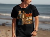 Fueled by Jesus & Coffee T-Shirt | Retro Christian Faith Tee Vintage Jesus Lover Gift for Him Her Spiritual Coffee Lover Apparel thumbnail 1
