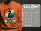 I Do My Own Stunts Broken Arm Injury Stick Figure Retro Rainbow Standard T-Shirts thumbnail 7