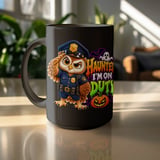 Haunted I'm On Duty Police Owl Mug thumbnail 16