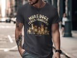 More Dogs Fewer Problems T-Shirt, Funny Dog Lover Gift, Retro Dog Mom Tee, Cute Dog Breeds Pet Owner Apparel thumbnail 2