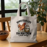 Homestead Life Egg Run Crew Tote Bag thumbnail 1