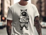 Just Treat Me Normal Raccoon T-Shirt, Funny Animal Lover Tee, Sarcastic Introvert Humor Graphic Shirt, Unique Wildlife Gift Apparel thumbnail 4