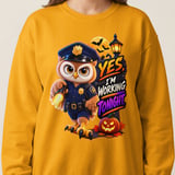 Officer Hoot the Owl Working Tonight Sweatshirt thumbnail 10
