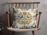 Vibrant Folk Bird & Floral Pillow Case thumbnail 4