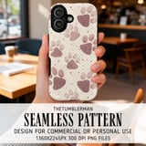Cozy Paw Print Pattern Digital Size Bundle Png thumbnail 6