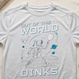 Pickleball Sport-Tek Performance Tee, Out Of This World Dinks Astronaut Graphic, Performance Court Apparel thumbnail 10
